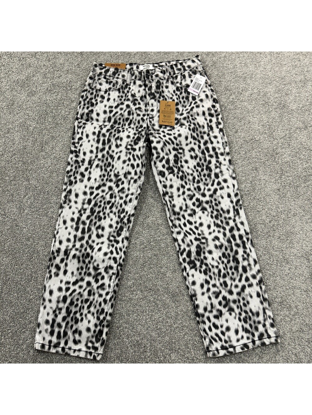NWT Kensie Jeans High Rise The Ella Women’s Denim Jeans Polka Dot Leopard